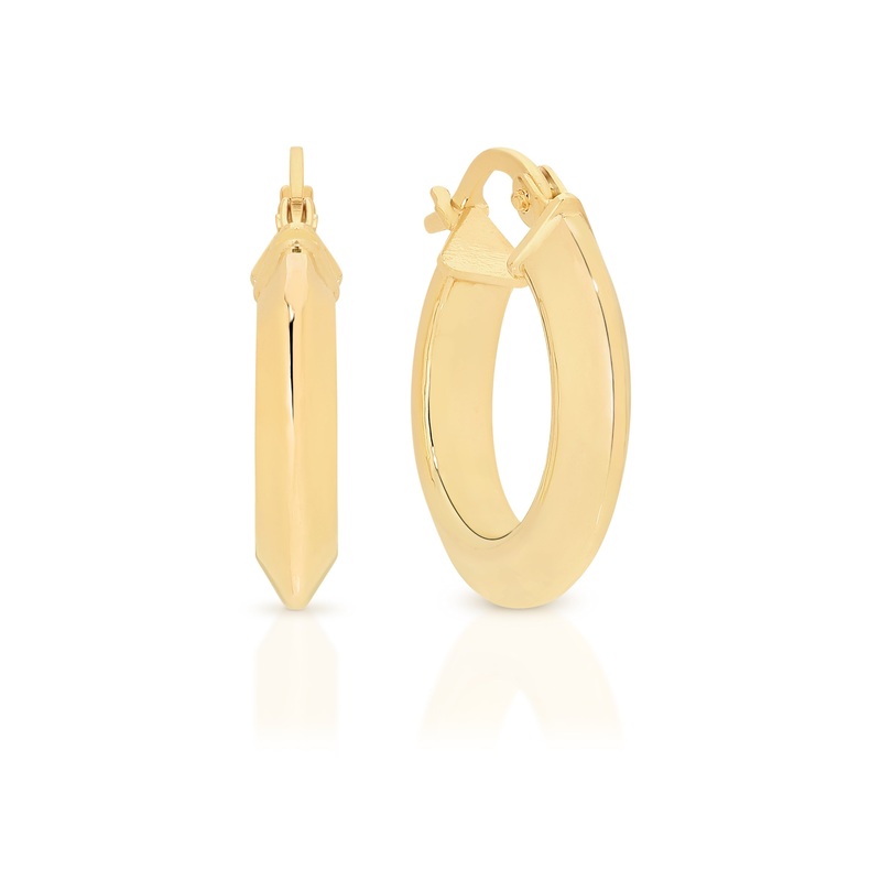 9ct knife edge hoops 10mm