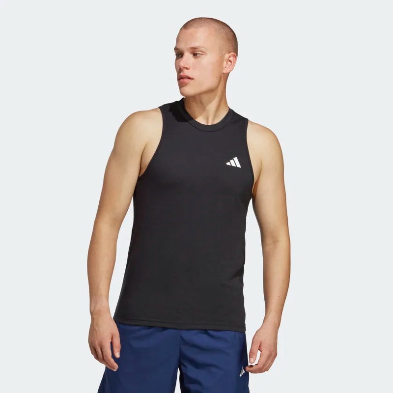 Men’s Essentials Feelready Training Sleeveless Tee BLACK/WHITE M