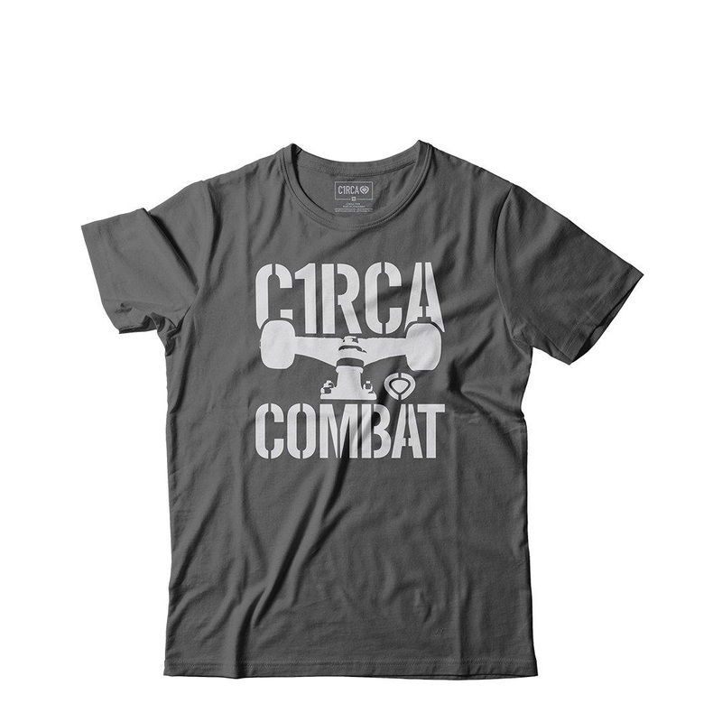T-Shirt COMBAT – Charcoal S Grey 100% Organic Cotton