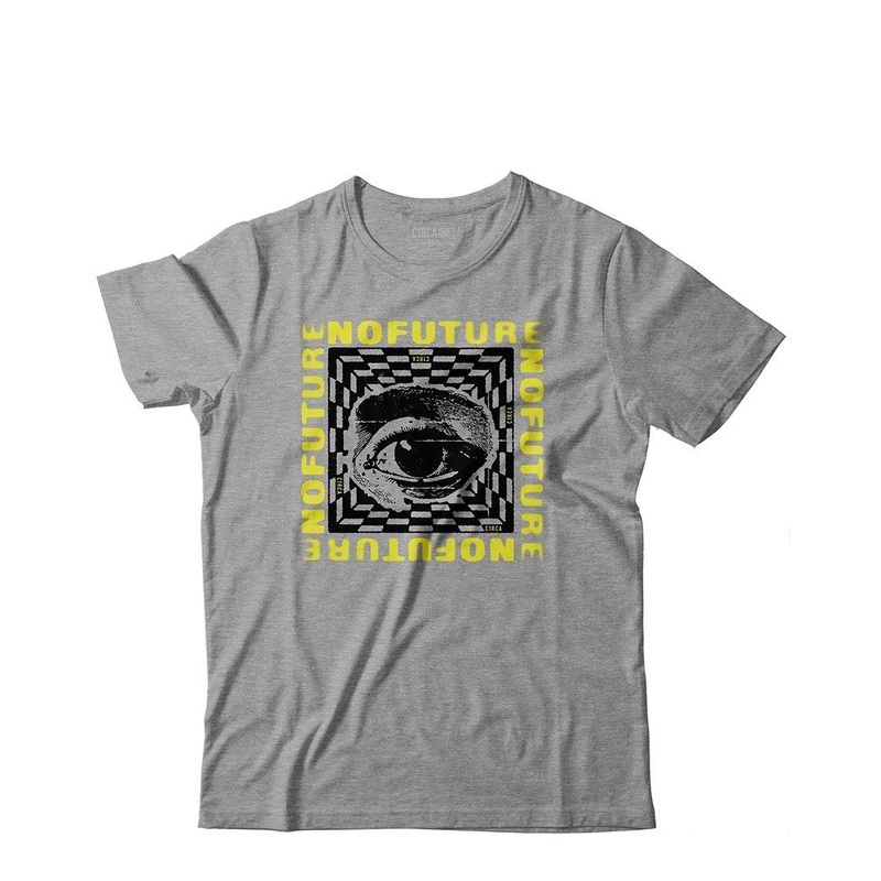 T-Shirt NO FUTURE – Athletic Grey S 100% Cotton Grey