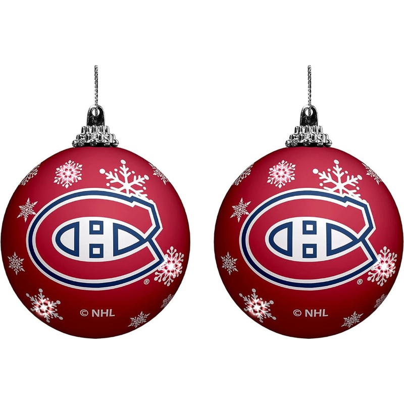 The Sports Vault NHL Montreal Canadiens 2 Pack Light Up Ornaments