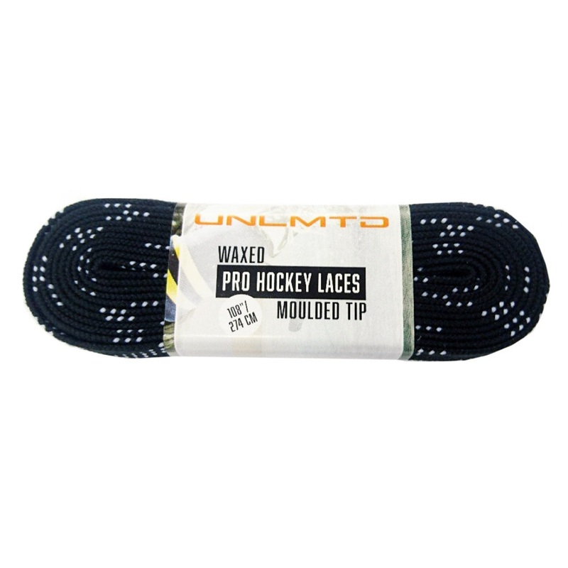 UNLMTD WAX PRO LACES BLACK 20 pr per size/pck 183