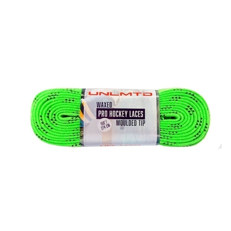 UNLMTD WAX PRO LACES LIME 20 pr per size/pck 183