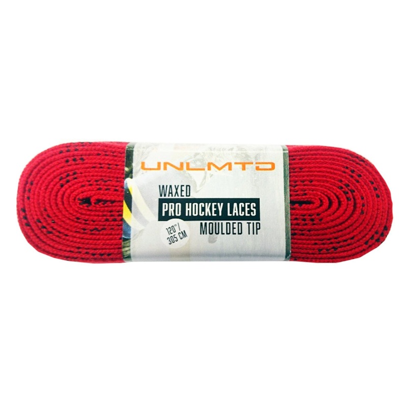 UNLMTD WAX PRO LACES RED 20 pr per size/pck 183