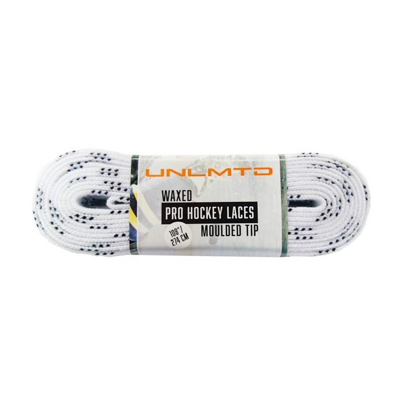 UNLMTD WAX PRO LACES WHITE 20 pr per size/pck 183