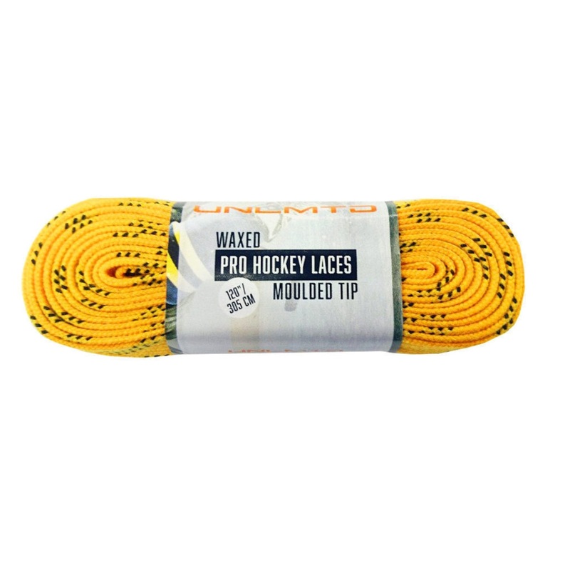 UNLMTD WAX PRO LACES YELLOW 20 pr per size/pck 183