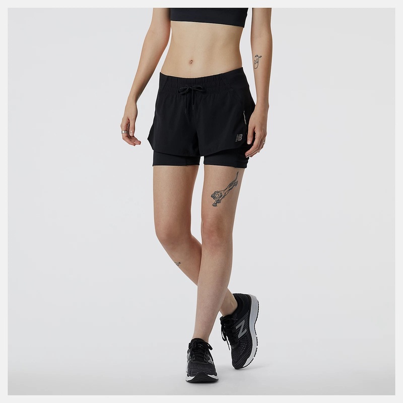 Women’s Impact Run 2in1 Short BLACK M