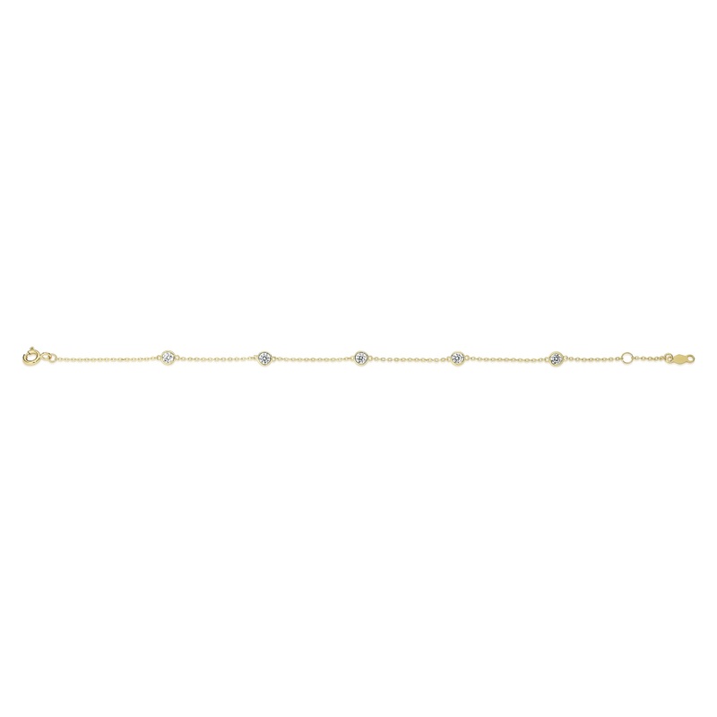 9ct gold cubic zirconia bracelet