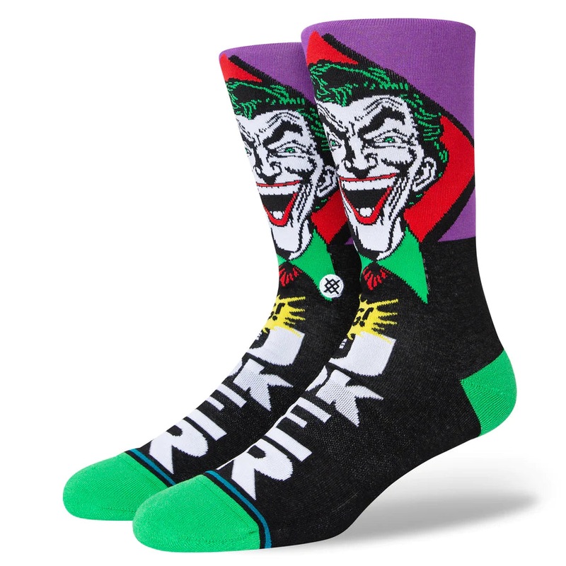 Batman X Joker Comic Crew Socks BLACK M
