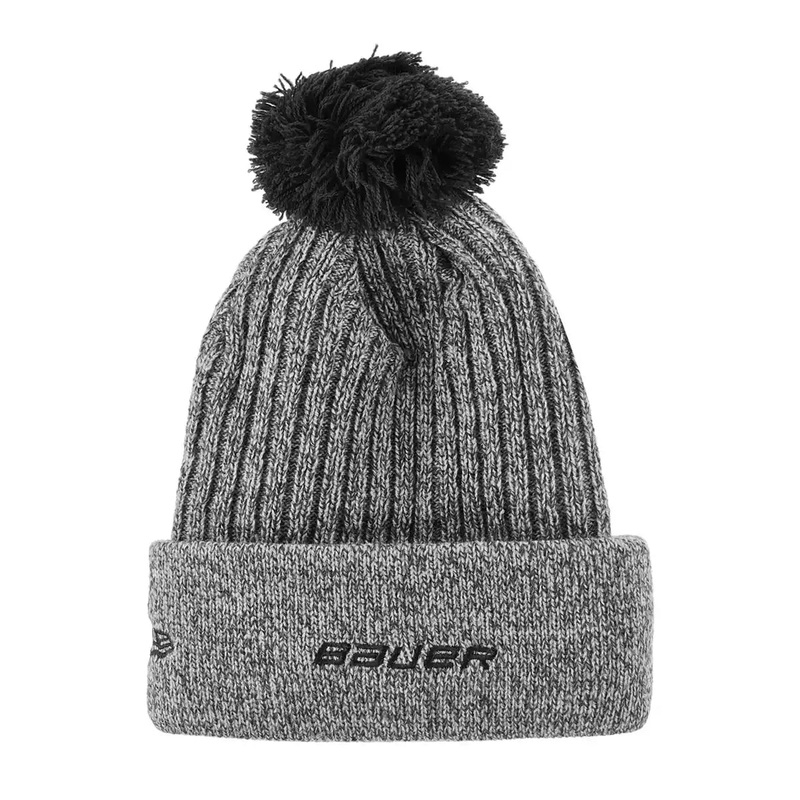 Bauer NE Team Marle Pom Beanie Charcoal/Black
