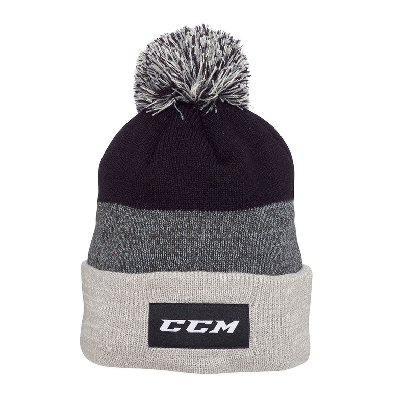 CCM Team Cuffed Knit Pom Beanie Black
