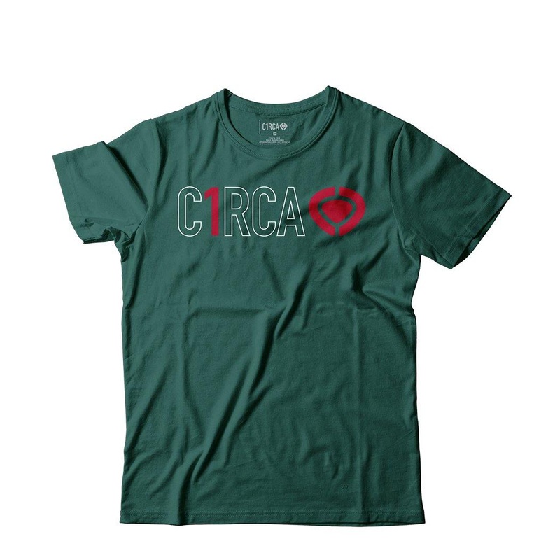 DIN ICON TRACK T-Shirt – Forest Green S 100% Organic Cotton Green