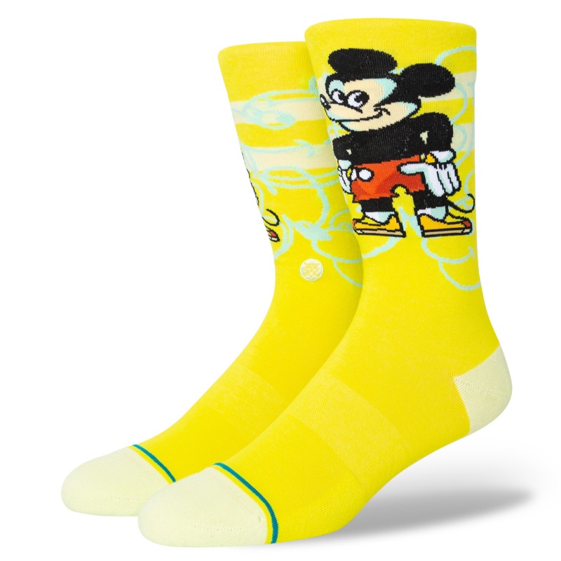 Disney Dillon Froelich Mickey Crew Socks LIME M