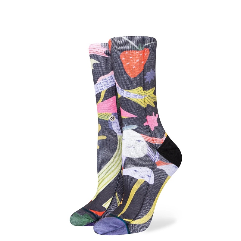 Estee Preda Night Of The Salamander Crew Socks BLACK S