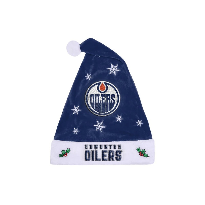 FOCO NHL Edmonton Oilers Colorblock Santa Hat