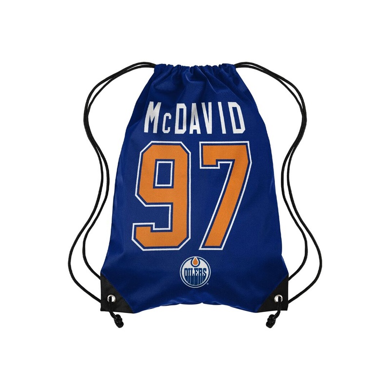 FOCO NHL Edmonton Oilers Connor McDavid Drawstring Sackpack Bag Blue