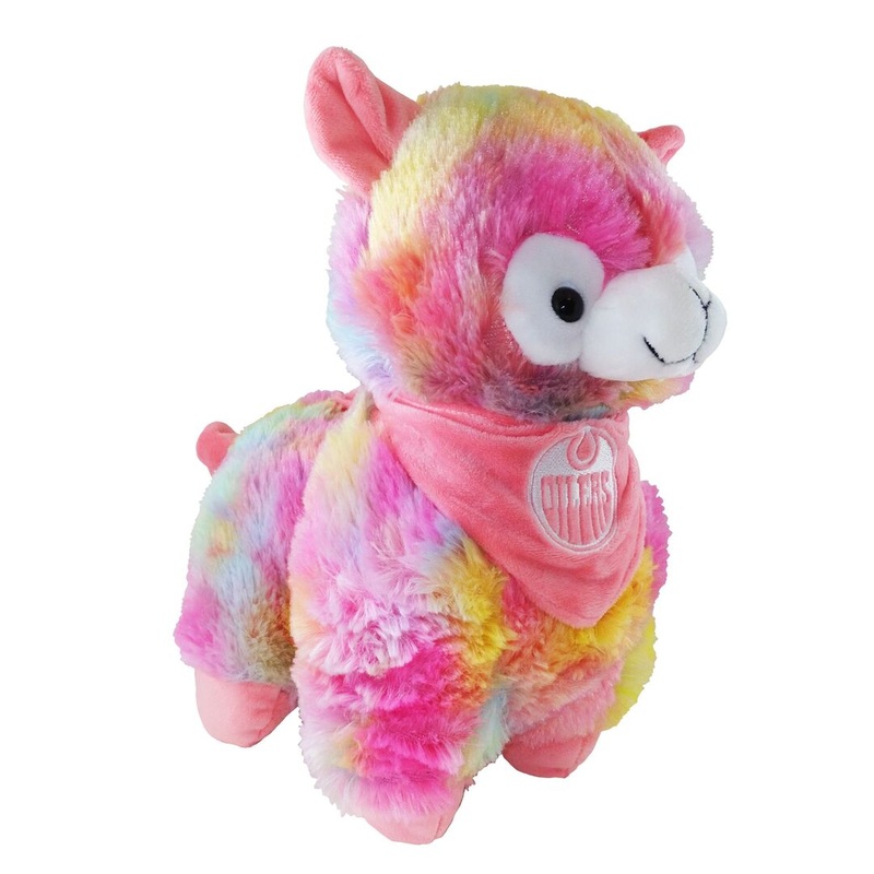 FOCO NHL Edmonton Oilers Plush Rainbow Llama