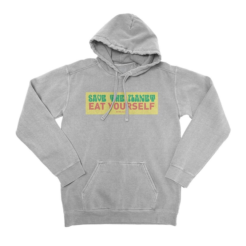 Hoodie SAVE THE PLANET – Light Oxford S Grey 80% Cotton/20% Polyester