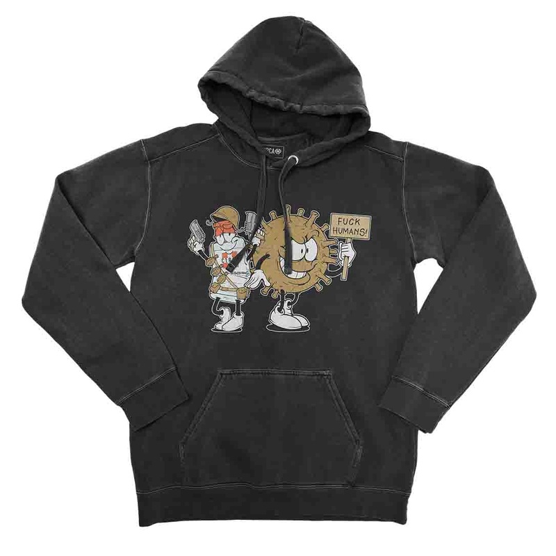 Hoodie VIRUS – Black S Black 80% Cotton/20% Polyester