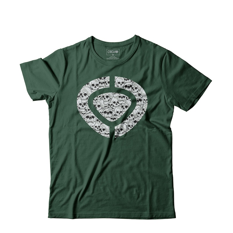 ICON SKULL T-Shirt – Forest Green M Green 100% Organic Cotton