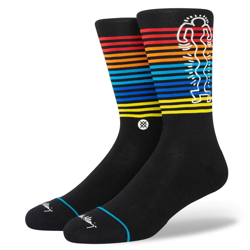 Keith Haring X Wiggles Crew Socks BLACK M