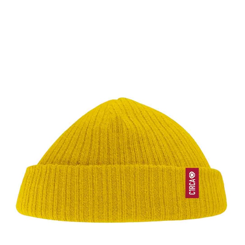 Label Docker Beanie – Yellow One size fits all 100 % Acrylic Yellow