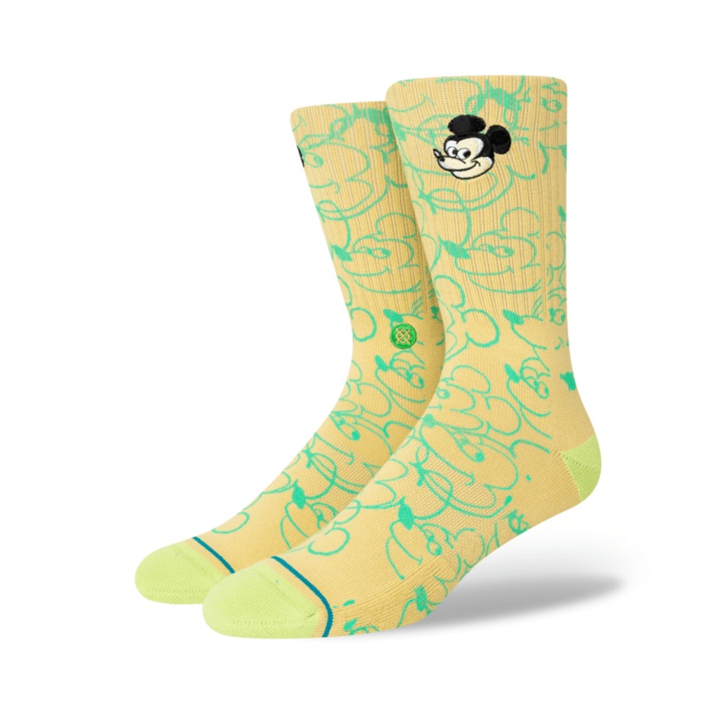 Mickey X Disney Dillon Froelich Crew Socks MUSTARD M