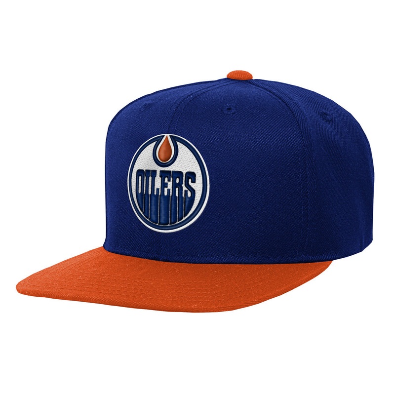 Mitchell & Ness Youth Edmonton Oilers Blue 2-Tone Snapback Hat