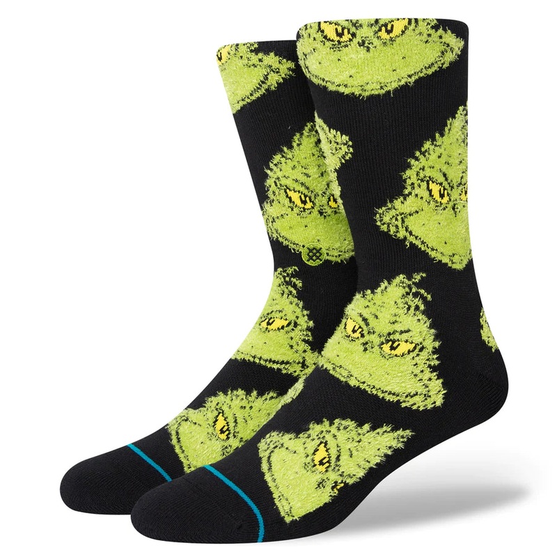 The Grinch X Mean One Crew Socks BLACK S