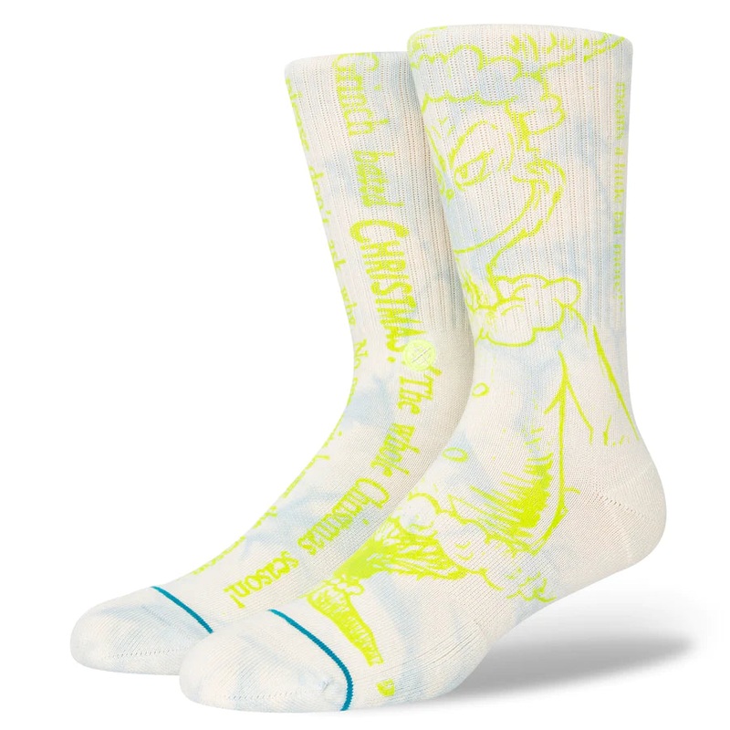 The Grinch X Merry Grinchmas Crew Socks OFF WHITE M