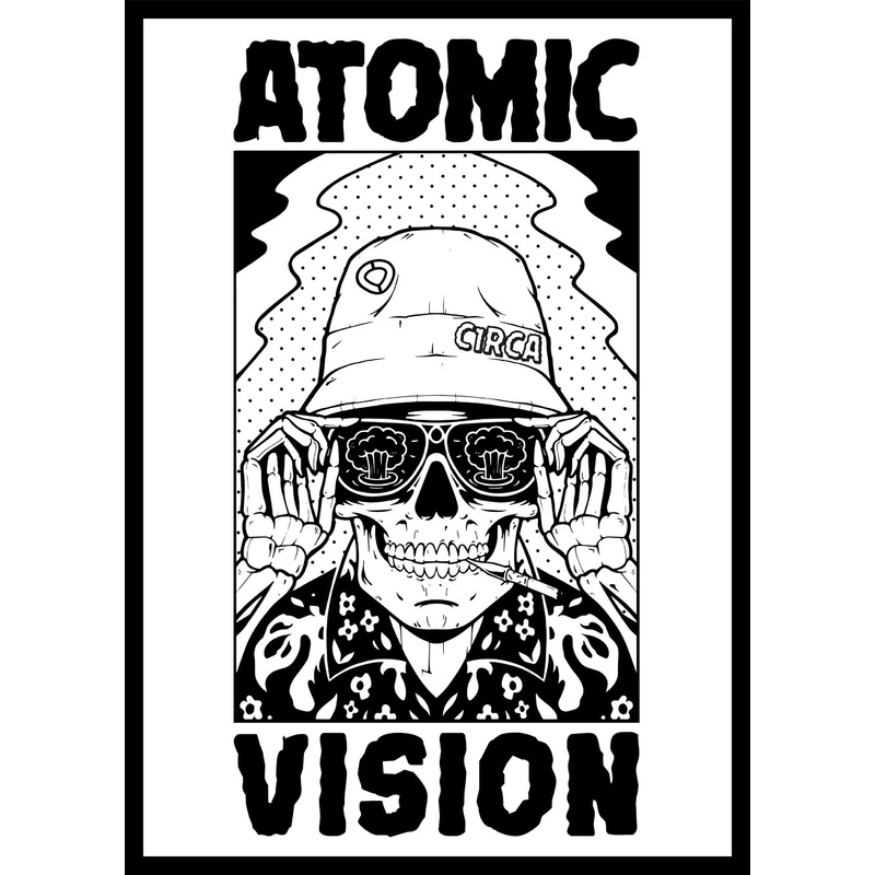 ATOMIC VISION White Panel 50×70 cm PVC White