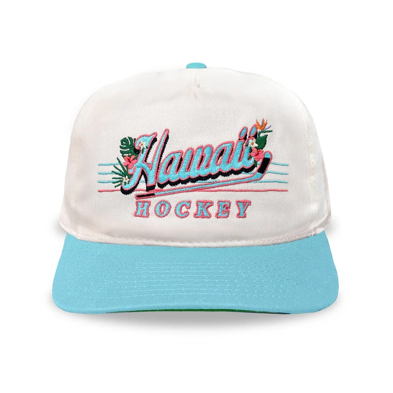 Celly Hockey Hawaii Hockey Snapback Cap Cream/Aqua