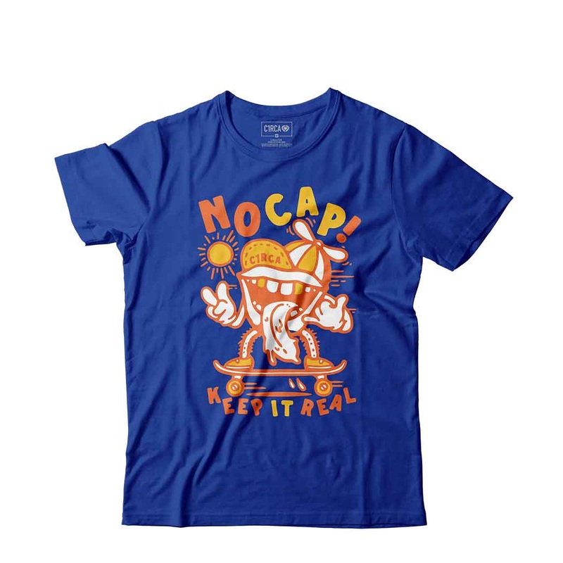 KEEP IT REAL T-Shirt – Royal Blue S 100% Organic Cotton Blue