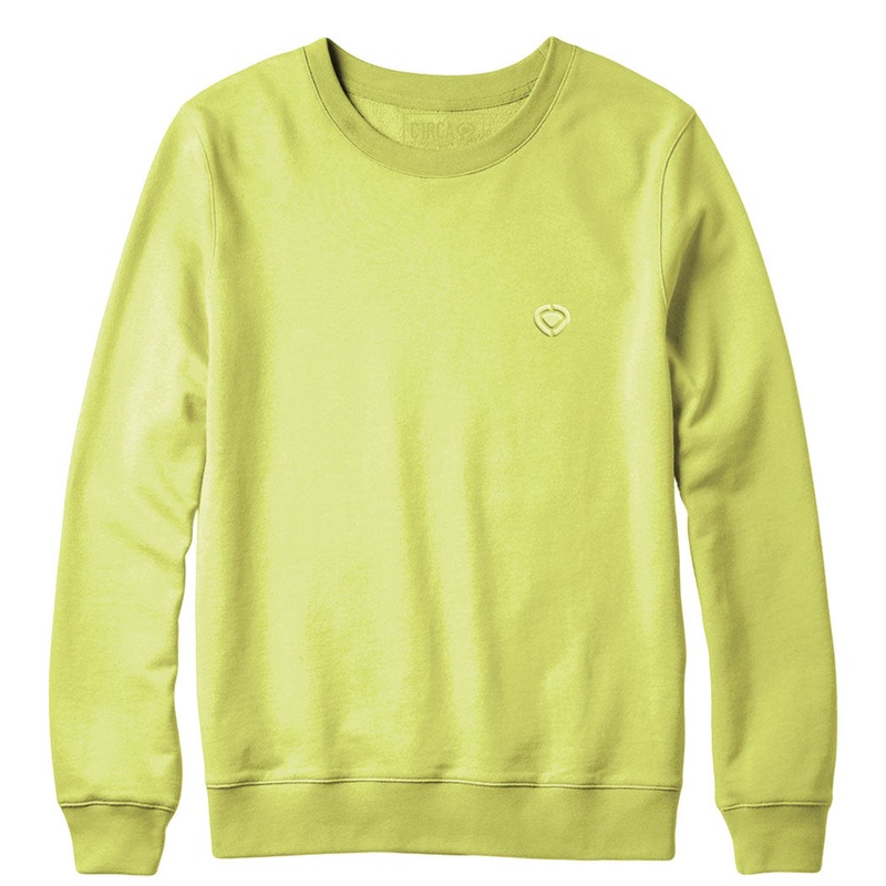 MINI ICON Organic Crew – Lime S 80% Organic Cotton/20% Recycled Polyester Green