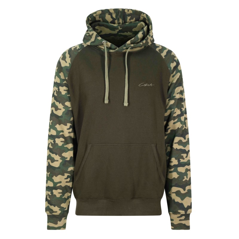 MINI SELECT Camo Hoodie – Solid Green/Green Camo S Green 80% Cotton/20% Polyester