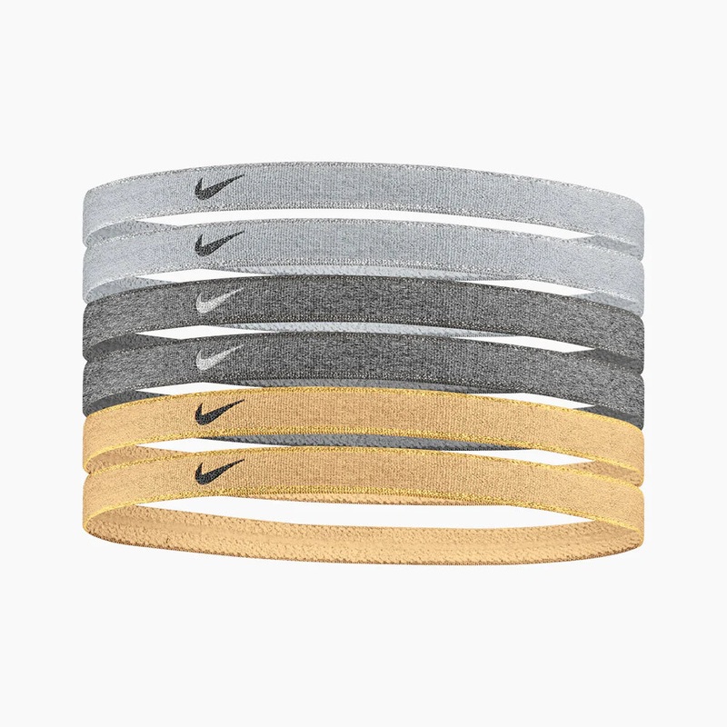 Swoosh Sport Headband 6 Pack GREY/BLACK/GOLD OS