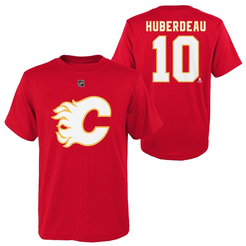 Youth Name and Number Tee Huberdeau RED S