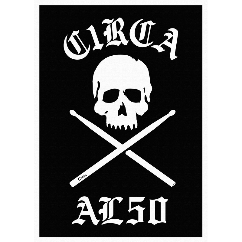 AL 50 SKULL Black Panel 25×35 cm PVC Black