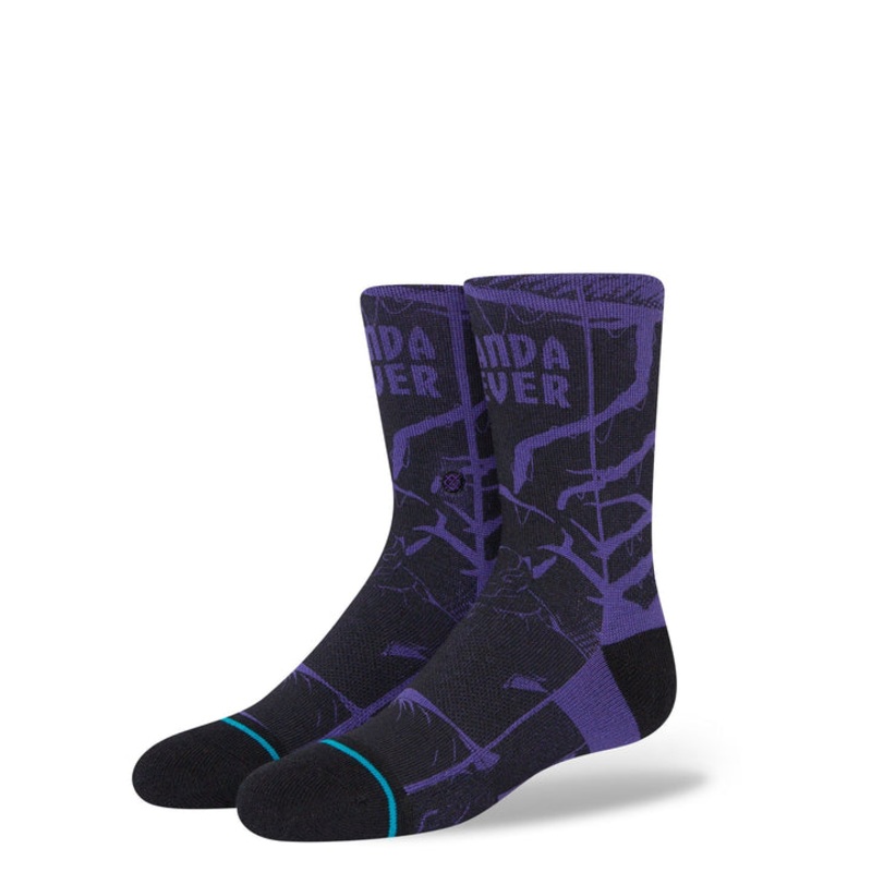 Black Panther X Stance Yibambe Kids Crew Socks PURPLE M