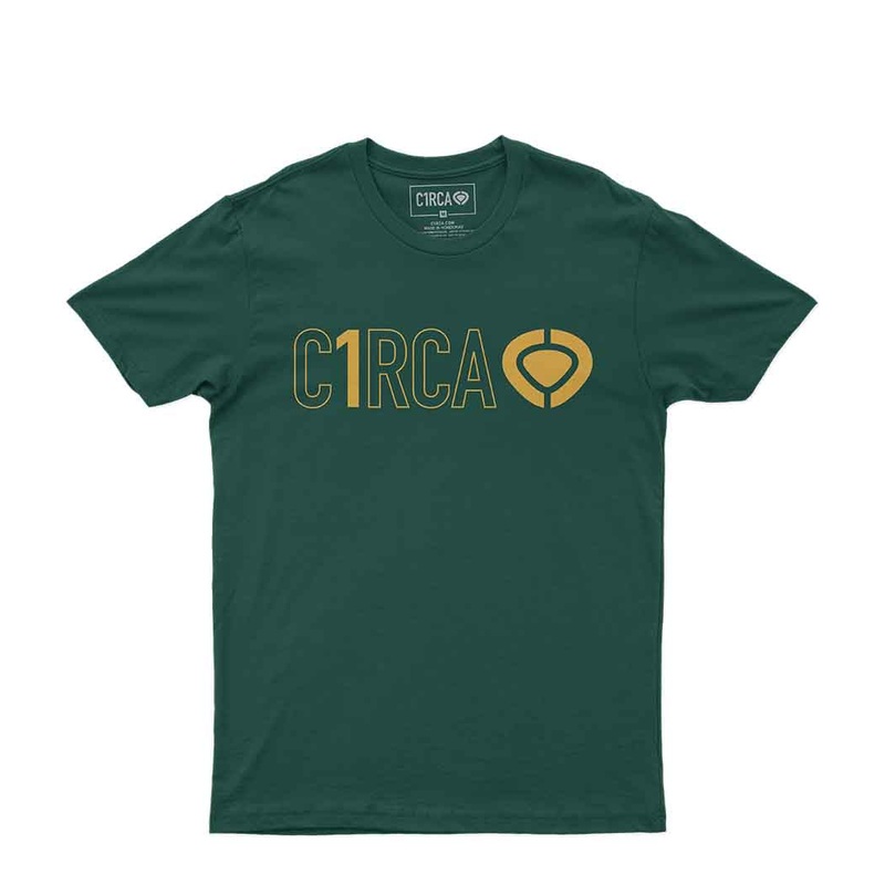 DIN ICON TRACK T-Shirt – Glazed Green/Gold S 100% Organic Cotton Green