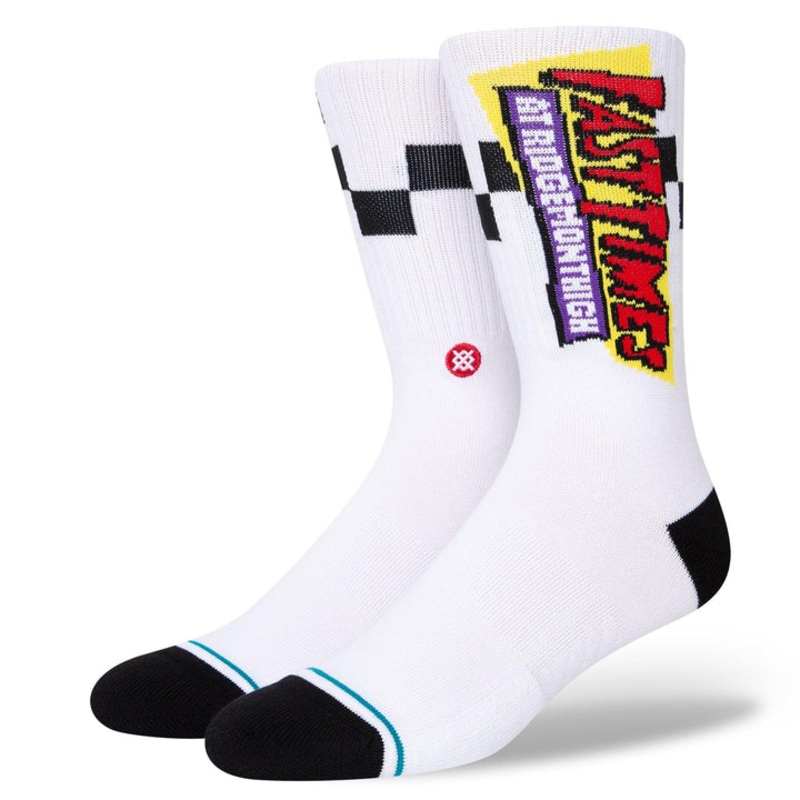 Fast Times X Stance Gnarly Crew Socks WHITE M
