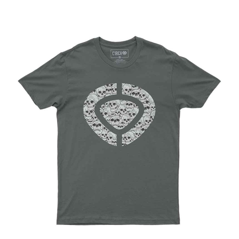 ICON SKULL T-Shirt – Smoke M Grey 100% Organic Cotton