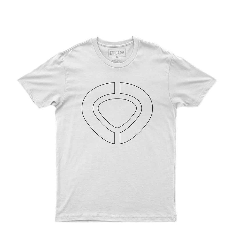ICON TRACK T-Shirt – White/Black S 100% Organic Cotton White