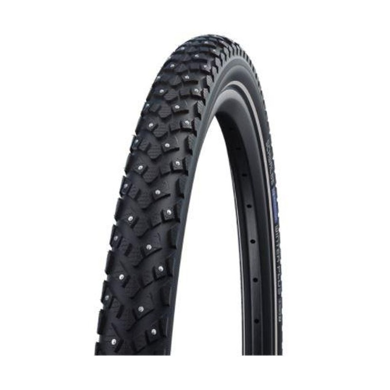 Schwalbe 26″ Marathon Wire SmartGuard Winter Plus Tire 200 Spikes Black w/Reflective Strip 2.00