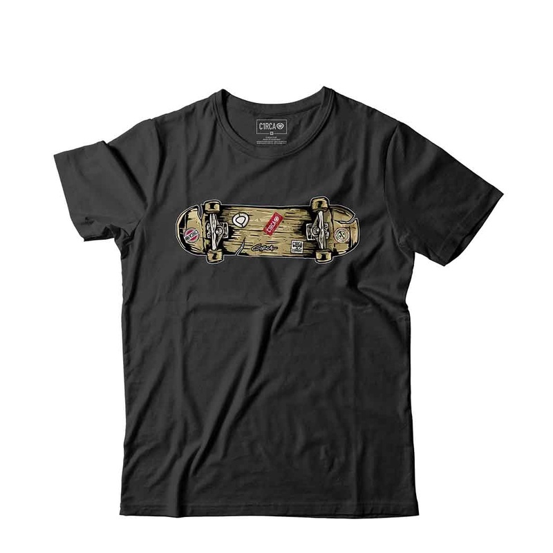 SKATEBOARD T-Shirt – Fresch Green S 100% Organic Cotton Black