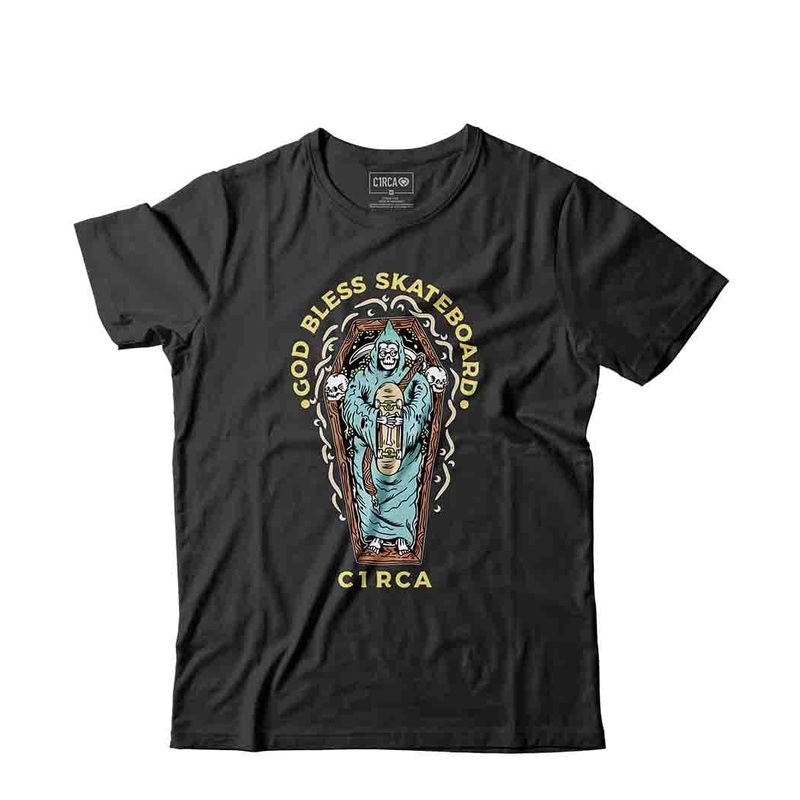 T-Shirt GOD BLESS – Black S Black 100% Organic Cotton