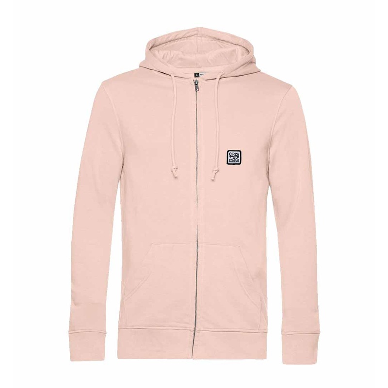 Zip Hoodie COMBAT PATCH – Soft Rose S Pink 80% Organic Cotton/20% Recycled Polyester