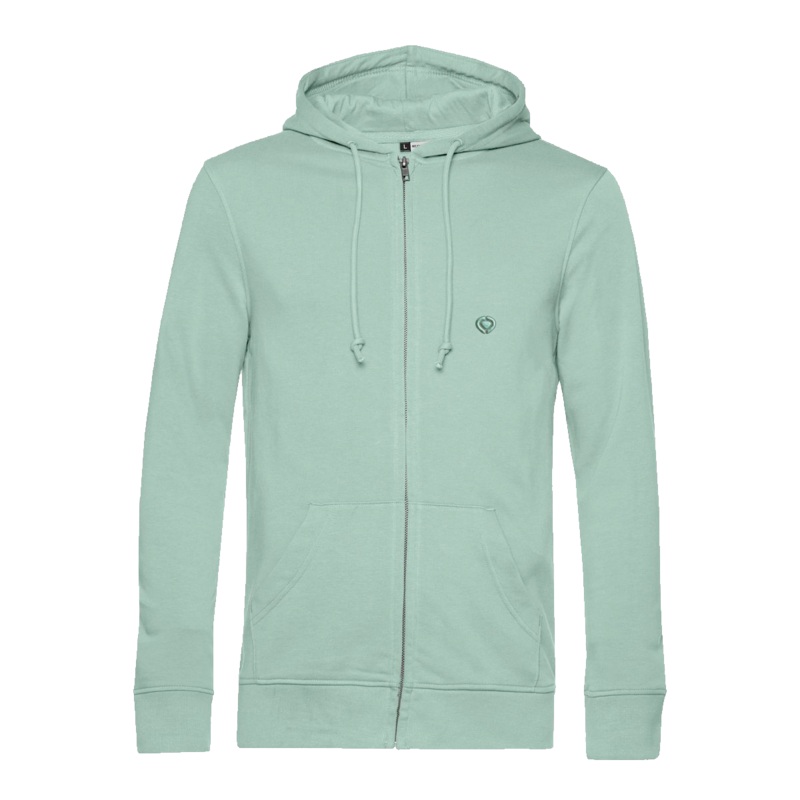Zip Hoodie MINI ICON – Sage S Green 80% Organic Cotton/20% Recycled Polyester