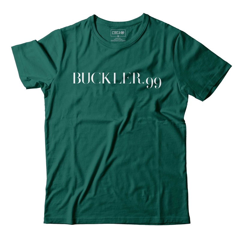 Buckler 99 T-Shirt – Forest Green/White M 100% Organic Cotton Green