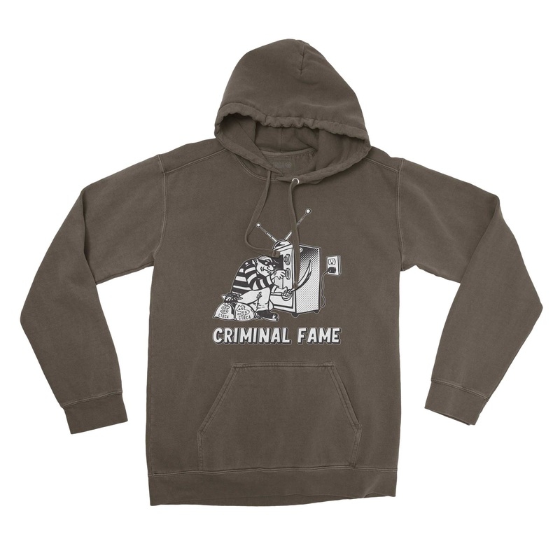 Hoodie CRIMINAL  – Military Green M 80% Cotton/20% Polyester Pink